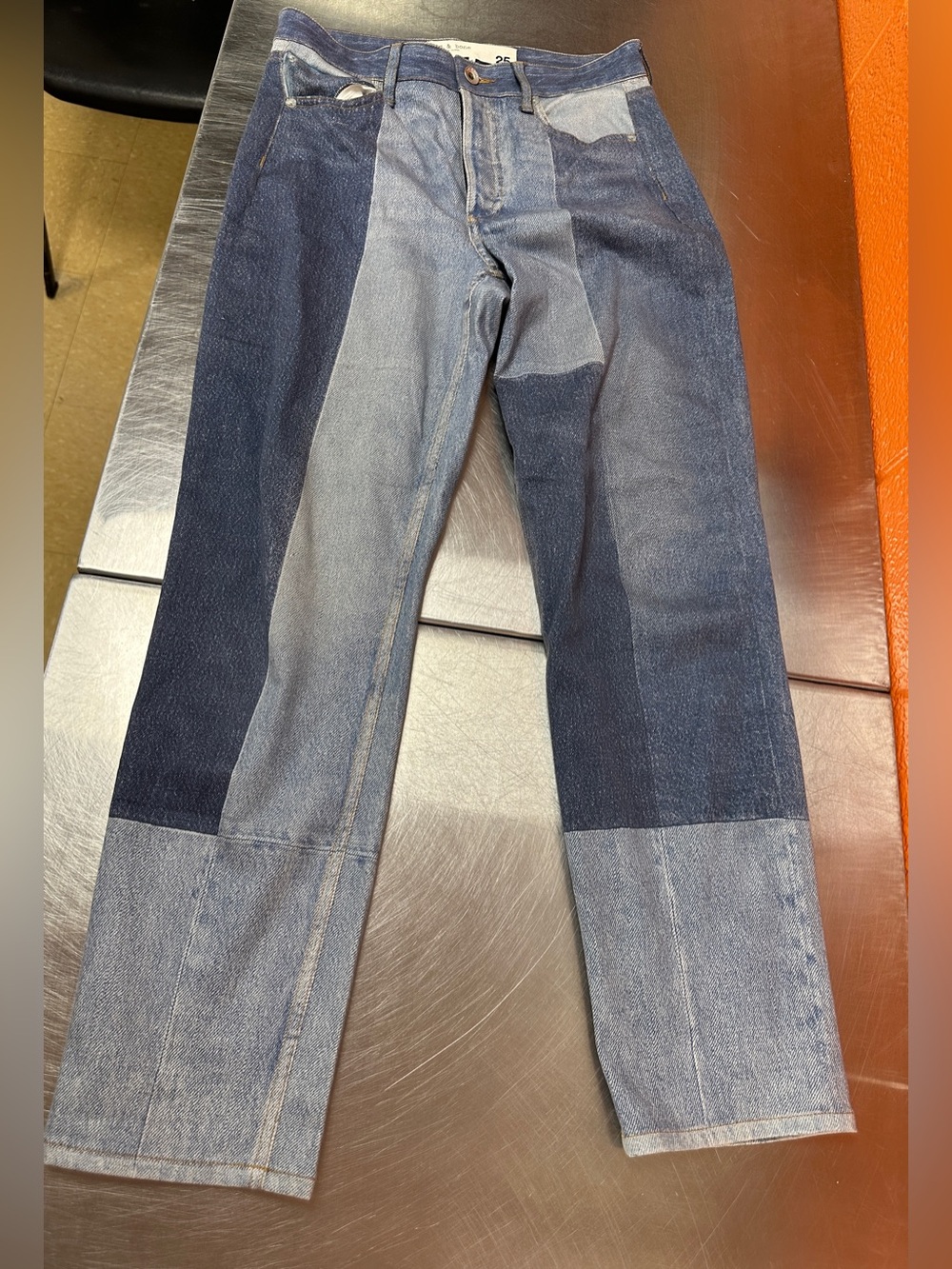 rag & bone Nina Blue Byron Cigarette Skinny Jean Size 25